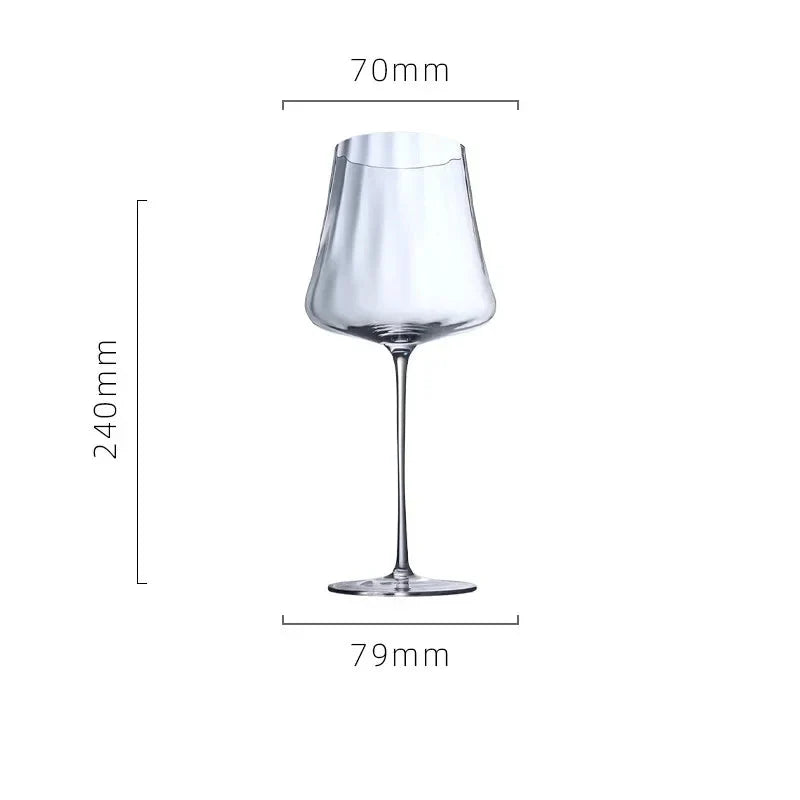 Sets of 2, 4 & 6 Handmade Sky Ripple Crystal Wine & Champagne Glasses - 5 Styles