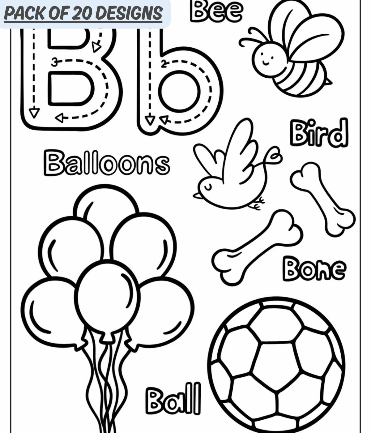 DoodleGlow Trace™ - Printable Educational Collection