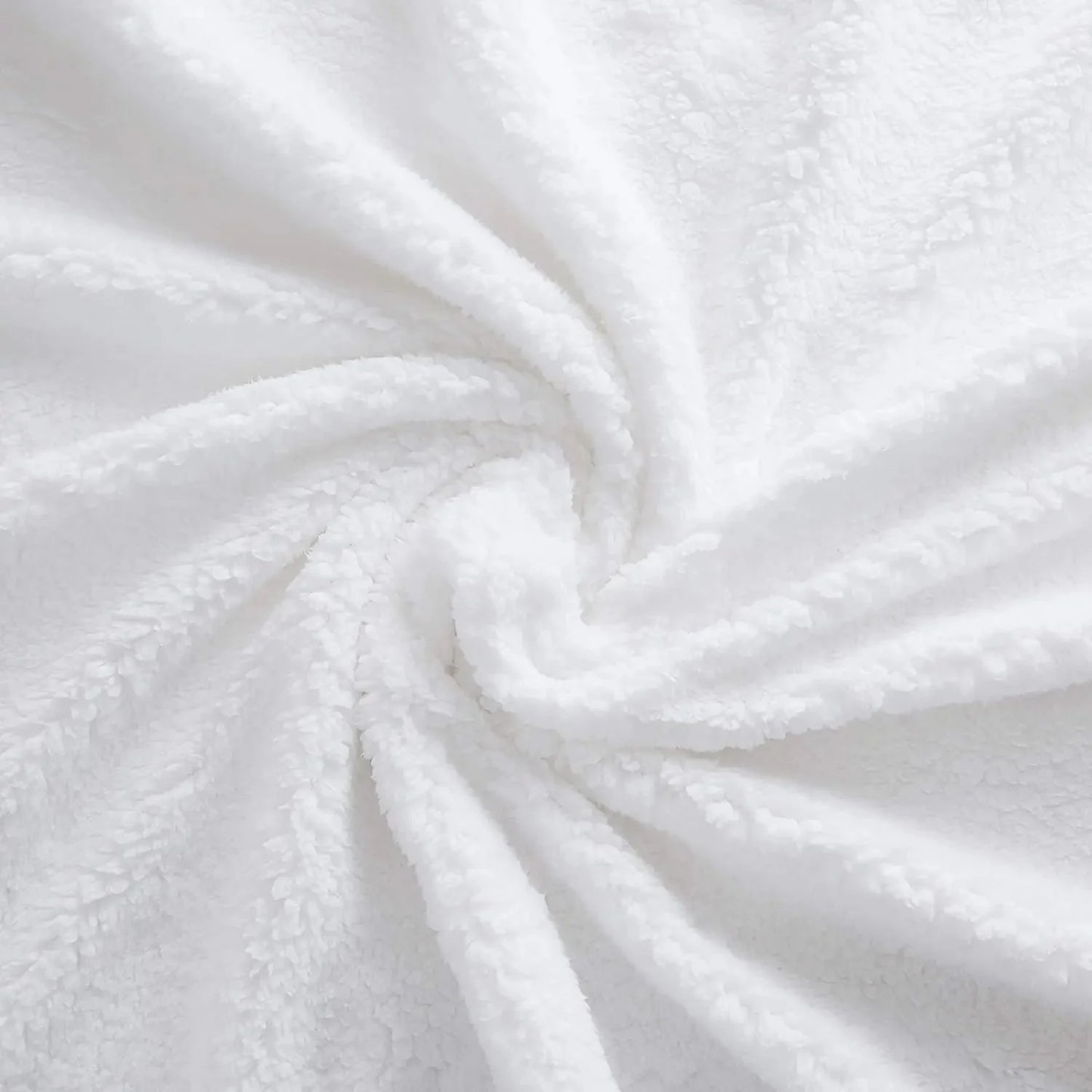 Cosy Winter Faux Fur Fleece Sherpa Throw - Grey, Ivory, White & Black