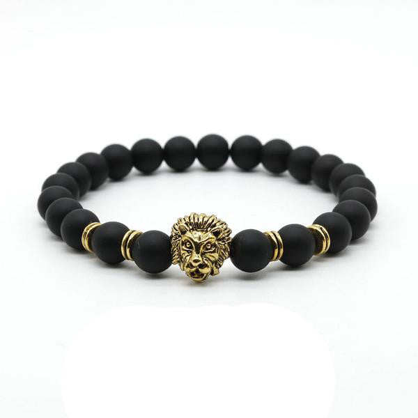 Black Lava Lion Bracelet
