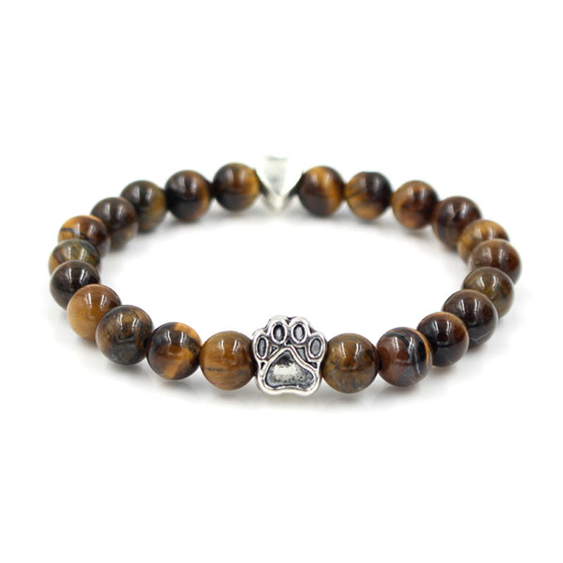 Natural Stone Dog Bracelet