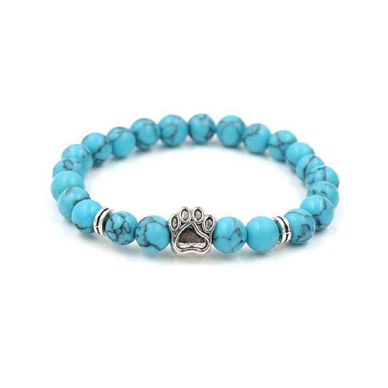 Natural Stone Dog Bracelet