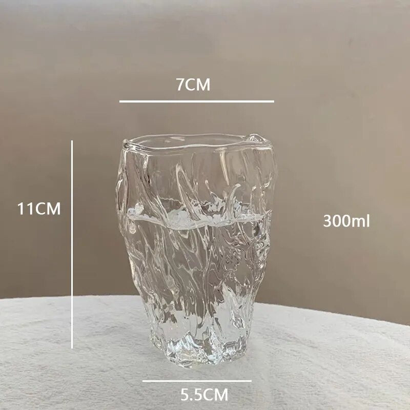 Creative Irregular Shape Water Drinking Glass - 2 Sizes