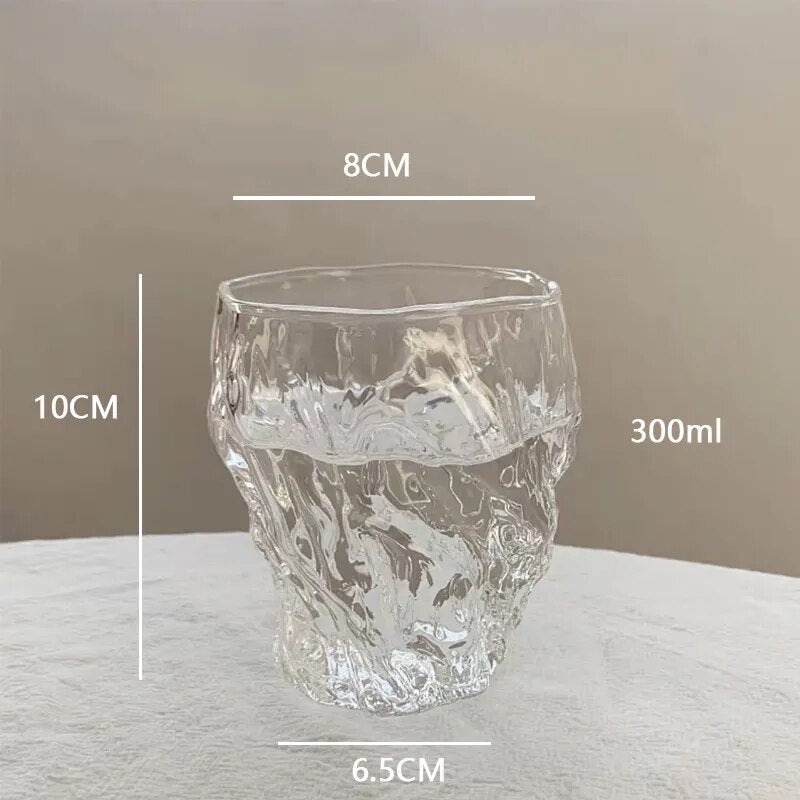 Creative Irregular Shape Water Drinking Glass - 2 Sizes