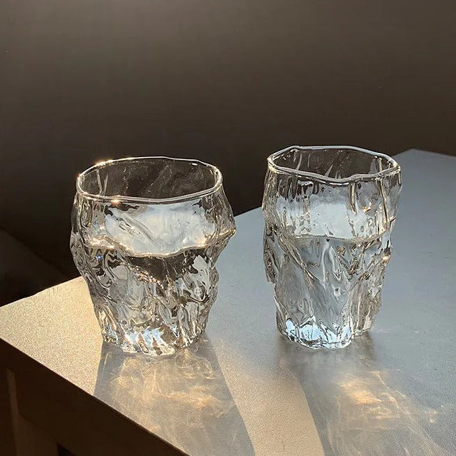 Creative Irregular Shape Water Drinking Glass - 2 Sizes