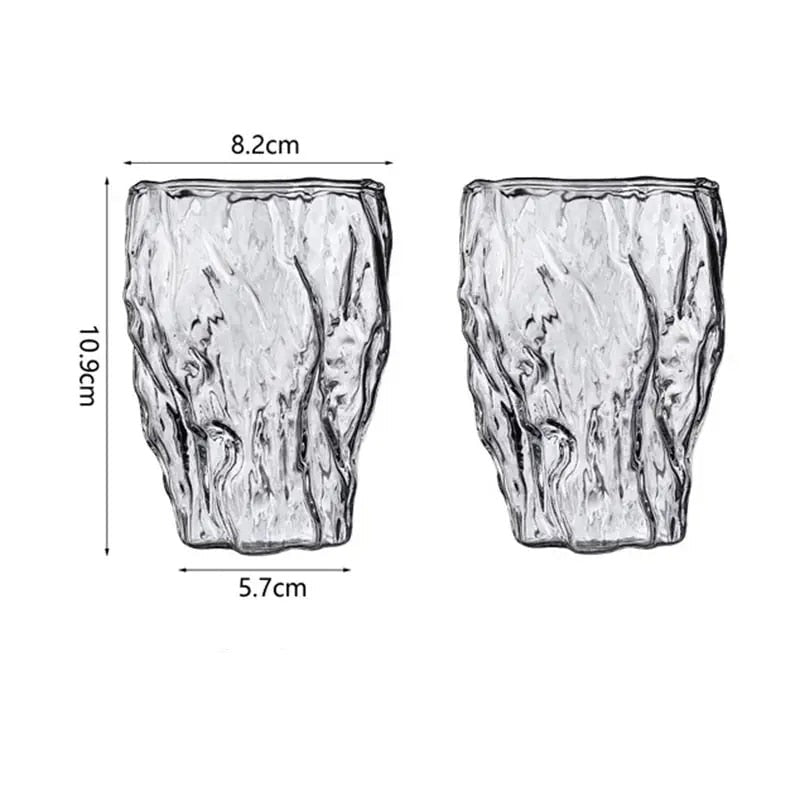 Creative Irregular Shape Water Drinking Glass - 2 Sizes