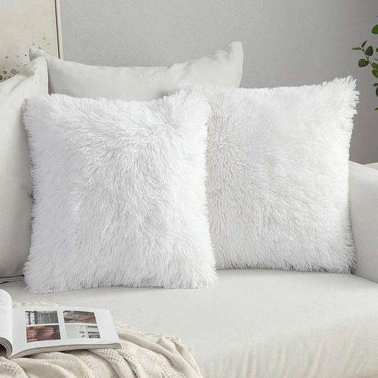 Cuddly Plush Faux Fur Soft Cushion Cover - 4 Colours
