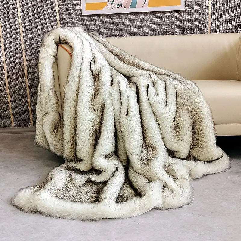 Double Layer Arctic Luxury Faux Fox Fur Throw - 4 Colours