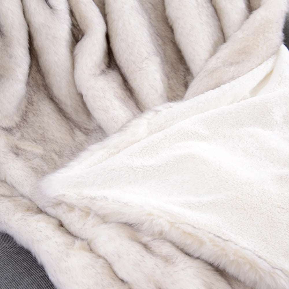 Double Layer Arctic Luxury Faux Fox Fur Throw - 4 Colours