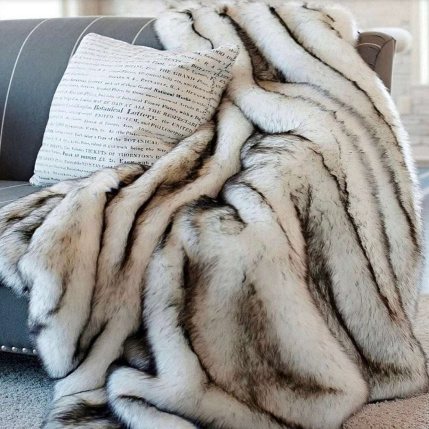 Double Layer Arctic Luxury Faux Fox Fur Throw - 4 Colours