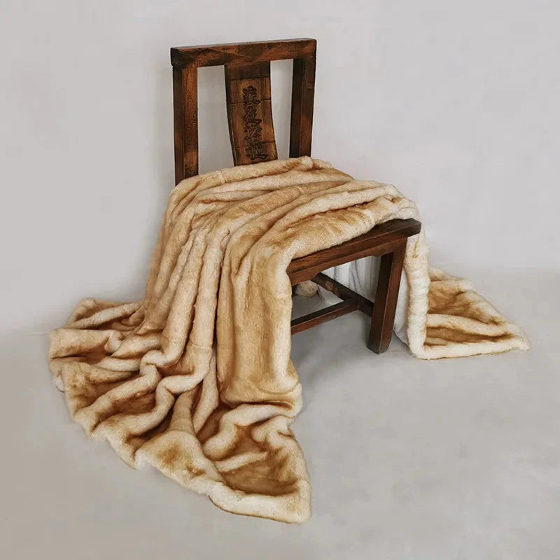 Double Layer Arctic Luxury Faux Fox Fur Throw - 4 Colours