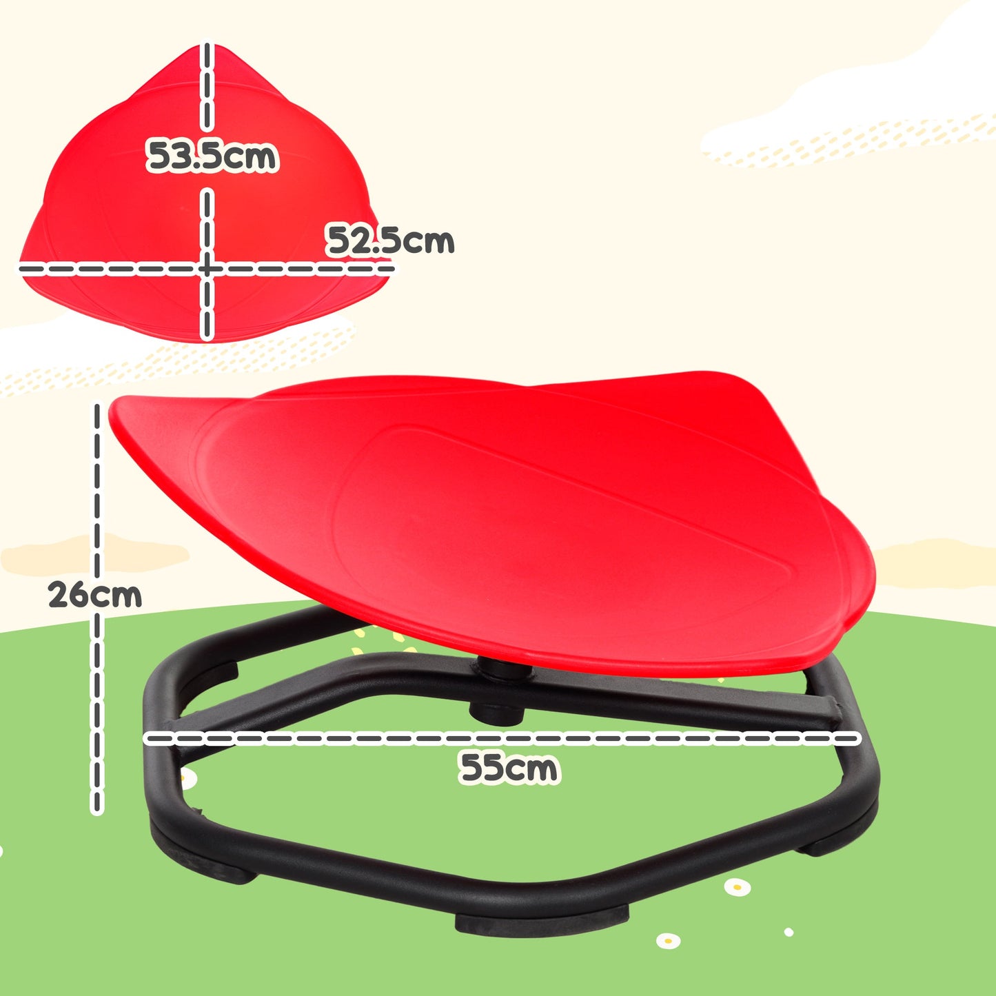 AIYAPLAY Spinning Sensory Chair for Autism - Red