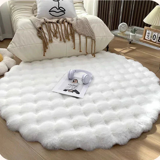 Fluffy & Super Soft Plush Nordic Round Shaggy Rug - 5 Colours