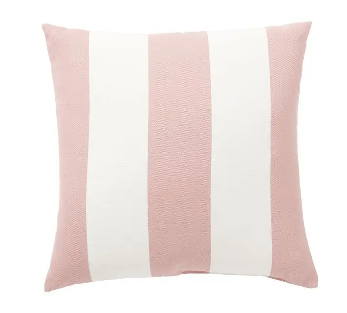 Velvet Wide Stripe Outdoor Square Cushion Cover - 7 Colours