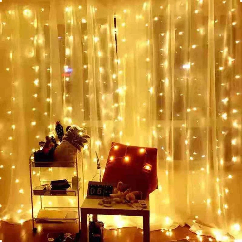 Christmas Curtain String Lights – Merry Christmas LED Garland for Home Holiday Decoration & New Year Party