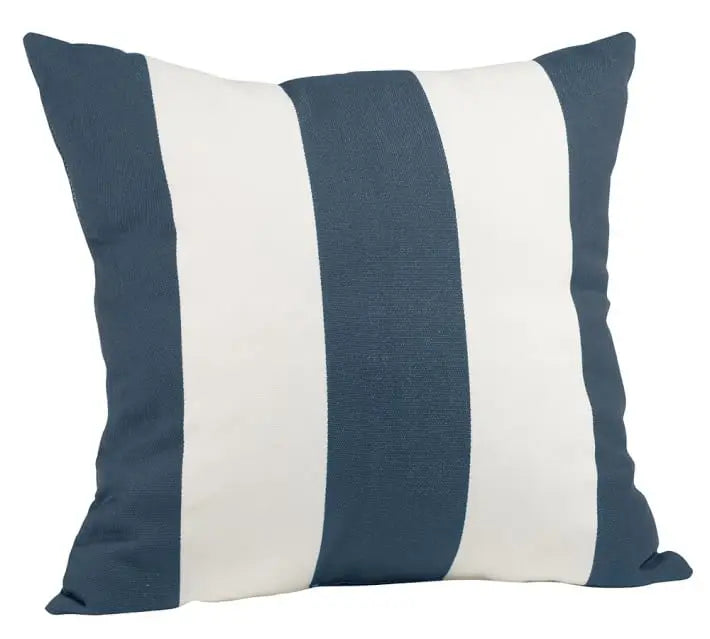 Velvet Wide Stripe Outdoor Square Cushion Cover - 7 Colours
