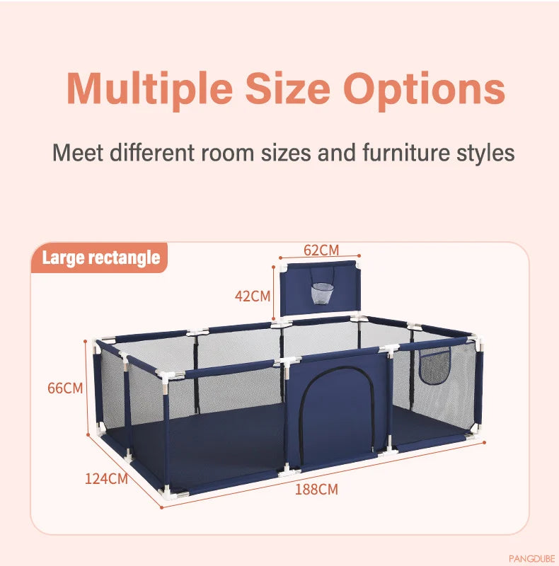 PANGDUBE Baby Playpen – Indoor Safety Fence & Ball Pit Playground for Kids 6 Months to 6 Years