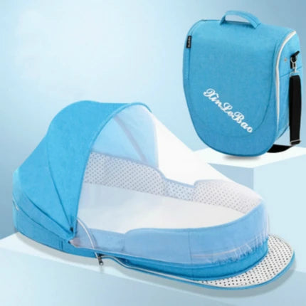 Portable Baby Bed with Mosquito Net – Travel Crib & Sleeping Nest for Newborns