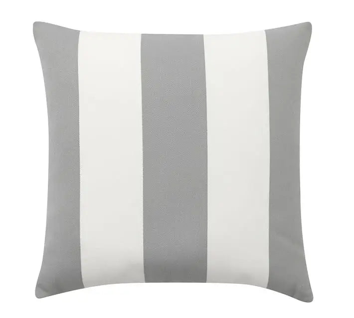Velvet Wide Stripe Outdoor Square Cushion Cover - 7 Colours