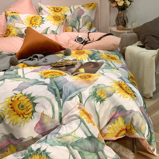 Sunflower Mae Duvet Cover Set (Long-staple Sateen Cotton)