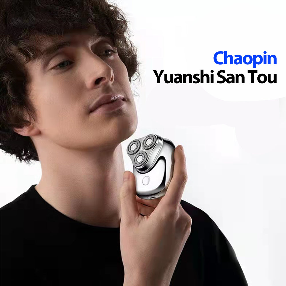 3 Blades Heads Mini Electric Shaver Painless Pocket Razor Skyworth Yuanshi