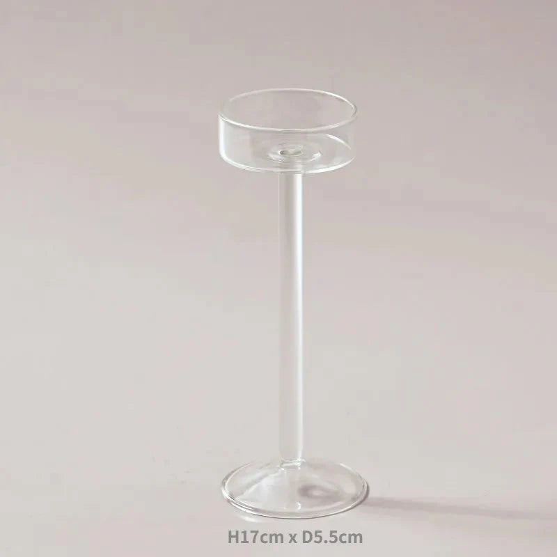 Modern Hand-Blown Tea Light Candle Holders Set - 3 Sizes