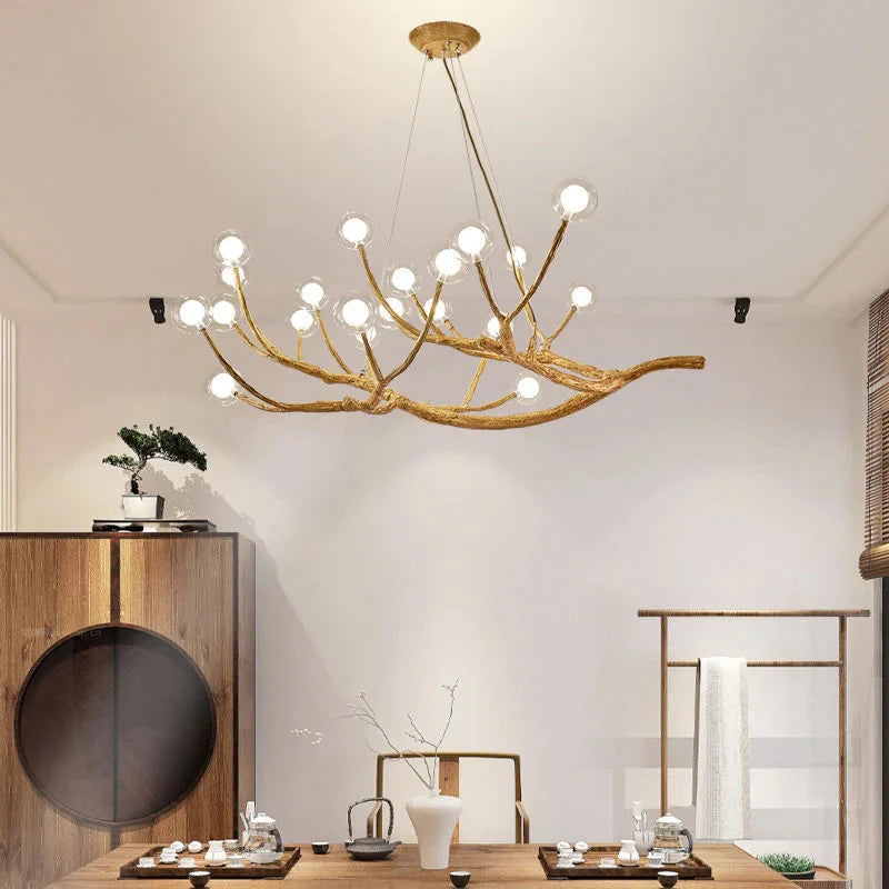 Modern Heritage Tree Branch Chandelier With Glass Bubbles - 4 Sizes