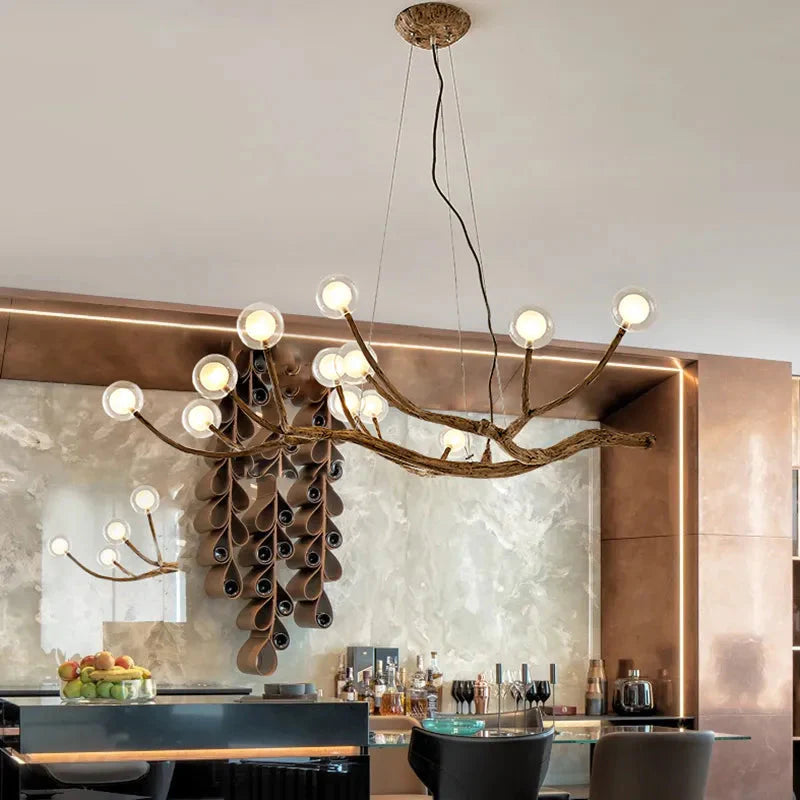 Modern Heritage Tree Branch Chandelier With Glass Bubbles - 4 Sizes