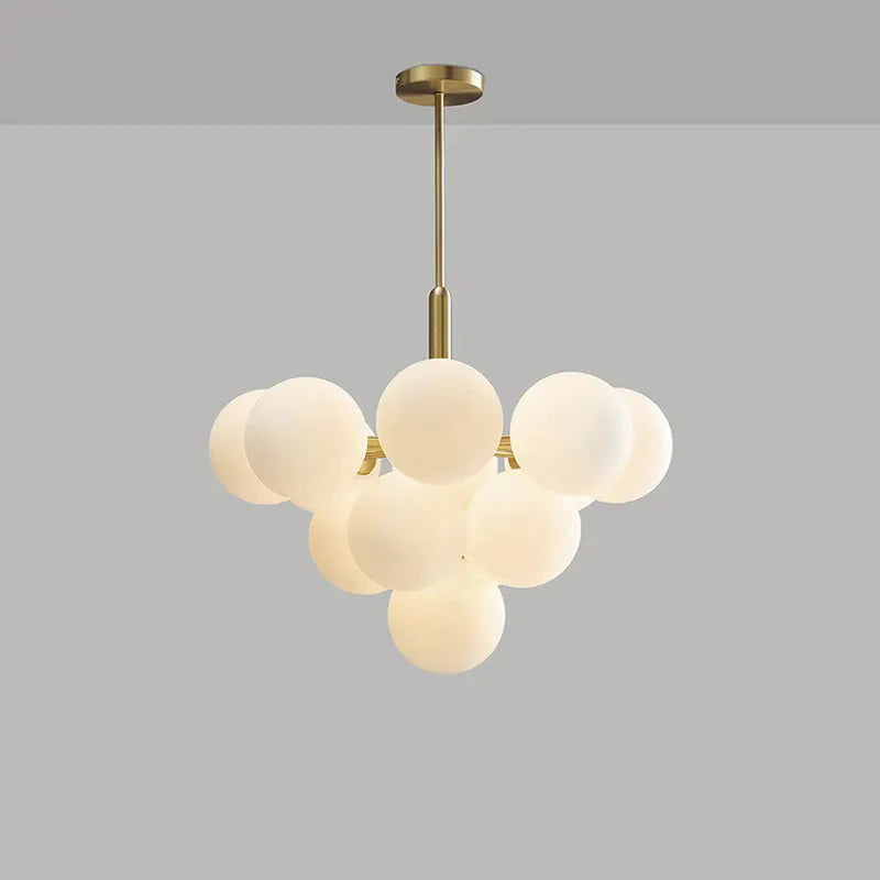 Modern Luxury Glass Ball LED Pendant Chandelier - Gold, Silver & Black