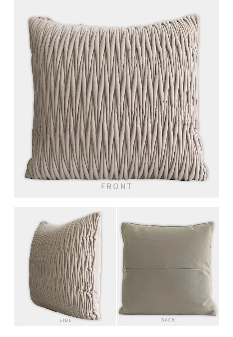 Modern Nordic Oatmeal Weave Stripe Luxury Cushion Cover - 3 Sizes
