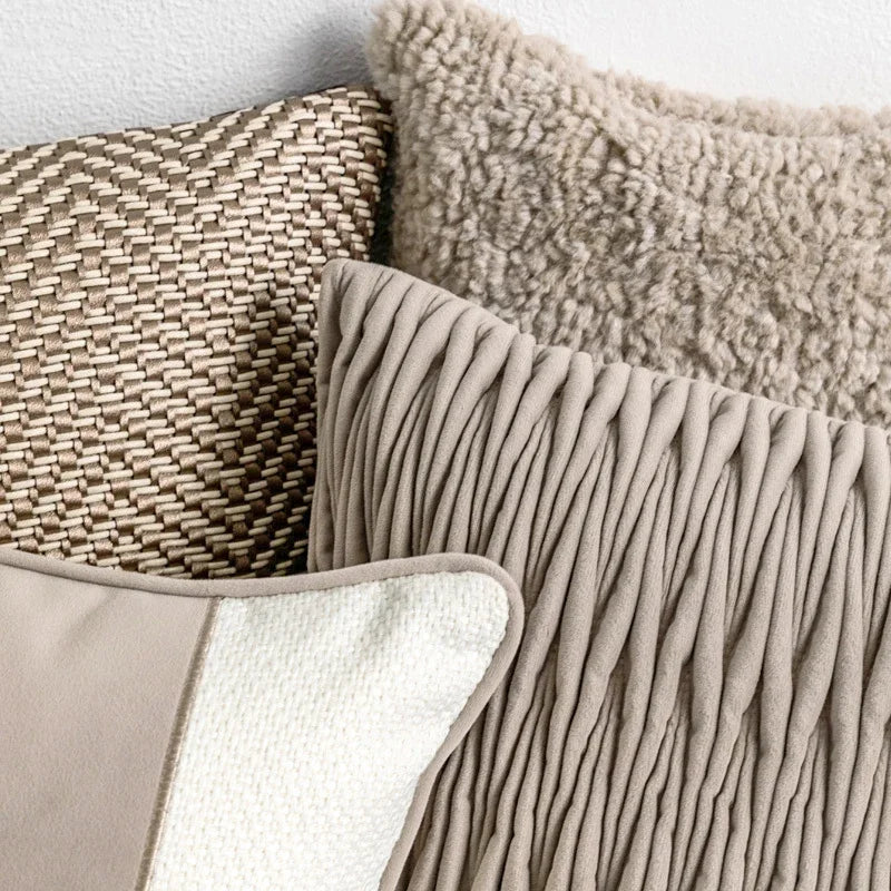 Modern Nordic Oatmeal Weave Stripe Luxury Cushion Cover - 3 Sizes