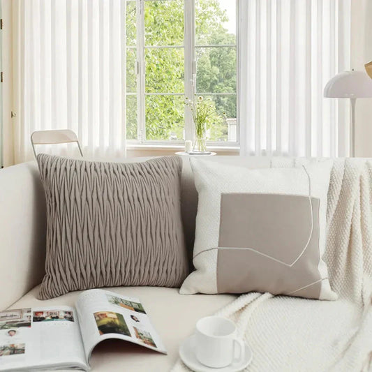 Modern Nordic Oatmeal Weave Stripe Luxury Cushion Cover - 3 Sizes