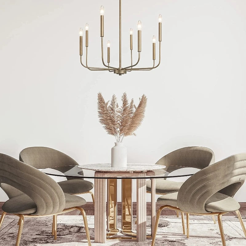 Modern Scandinavian Farmhouse Pendant Chandelier 6 & 8-Light - 2 Colours