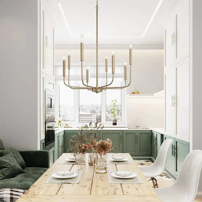 Modern Scandinavian Farmhouse Pendant Chandelier 6 & 8-Light - 2 Colours