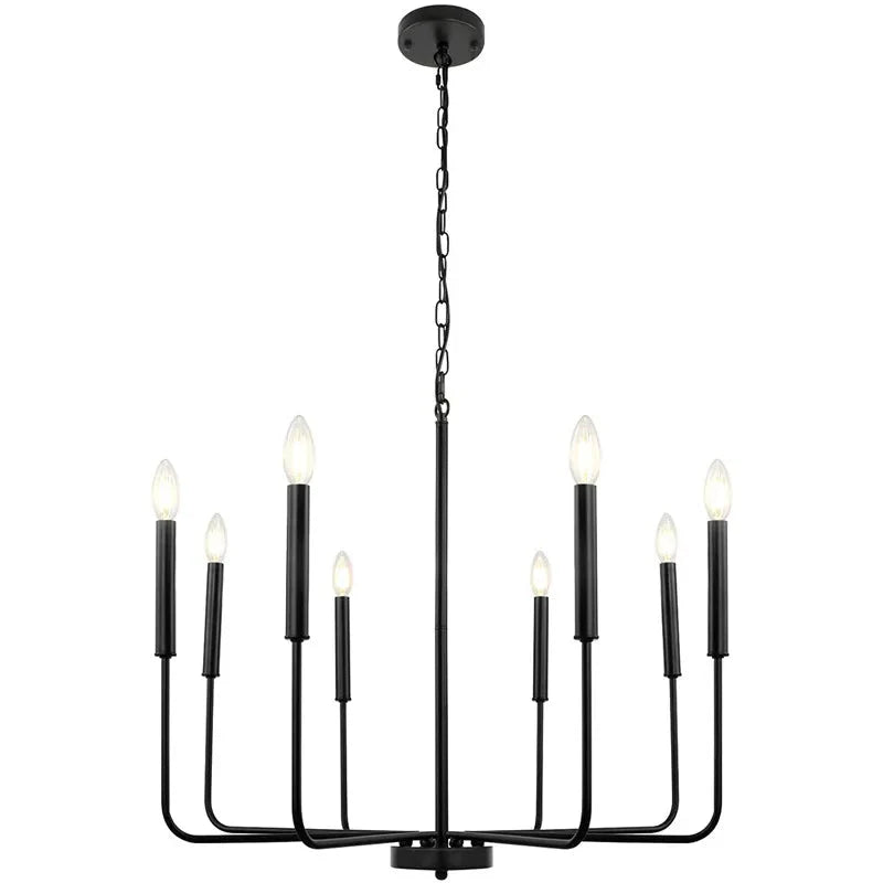 Modern Scandinavian Farmhouse Pendant Chandelier 6 & 8-Light - 2 Colours