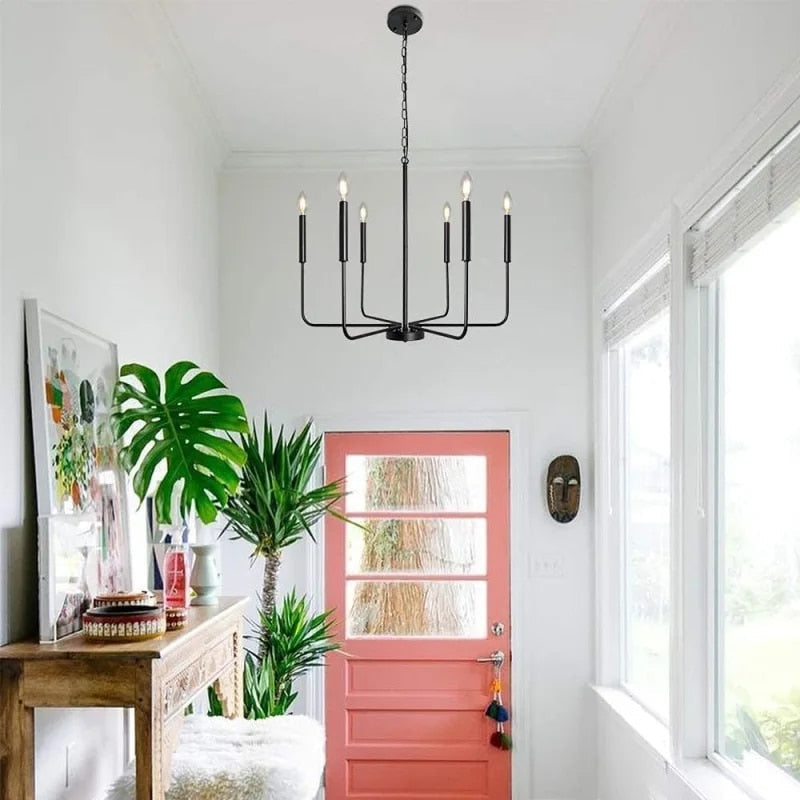 Modern Scandinavian Farmhouse Pendant Chandelier 6 & 8-Light - 2 Colours