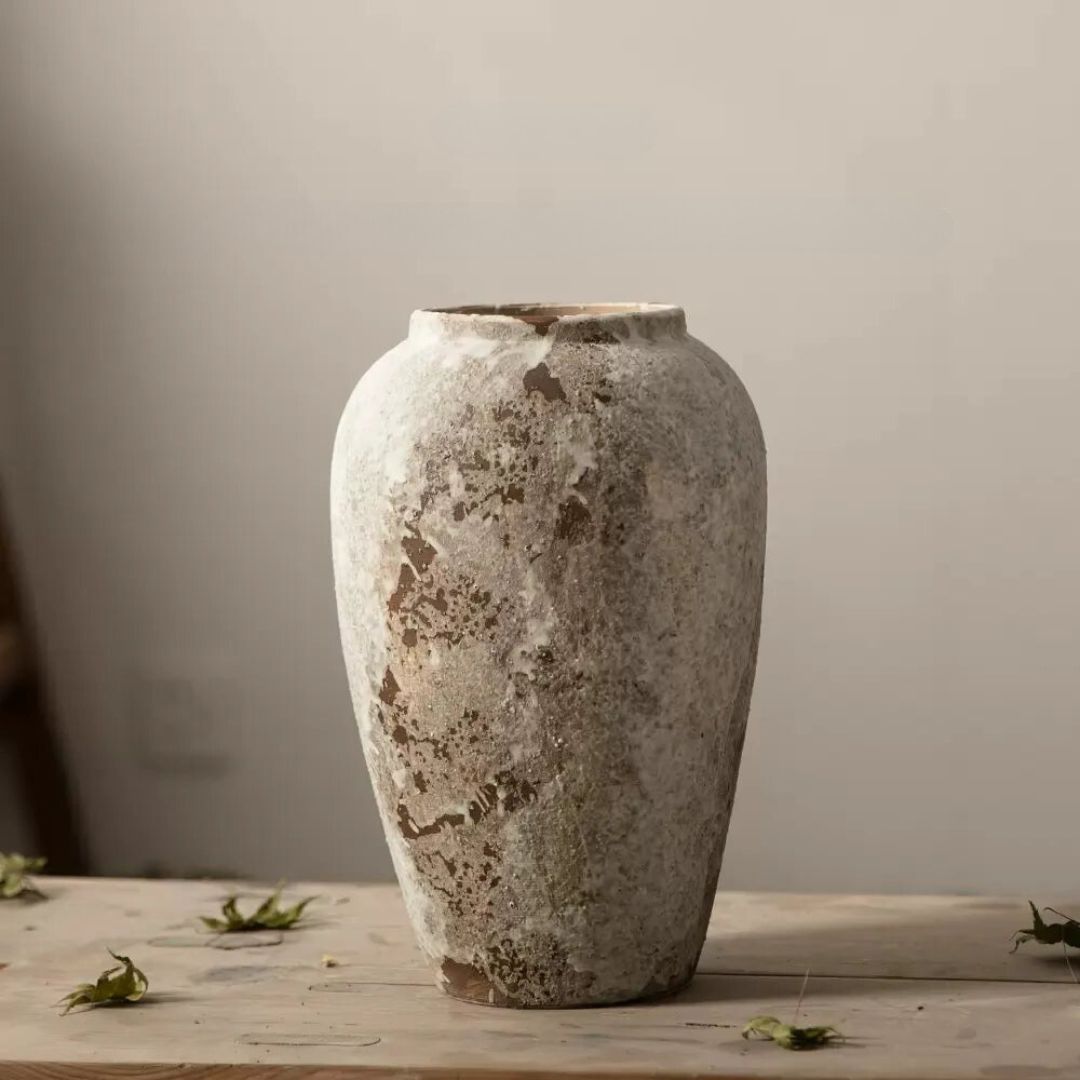 Mottled Retro Wabi-Sabi Inspired Ceramic Vase - 2 Sizes