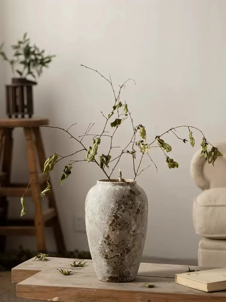Mottled Retro Wabi-Sabi Inspired Ceramic Vase - 2 Sizes