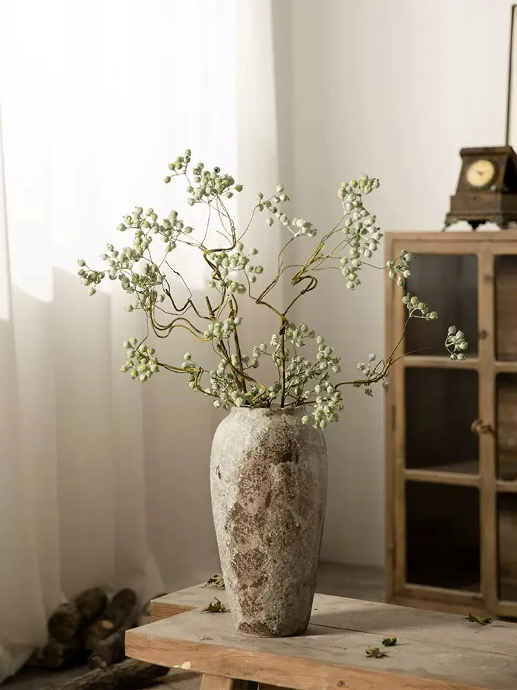 Mottled Retro Wabi-Sabi Inspired Ceramic Vase - 2 Sizes
