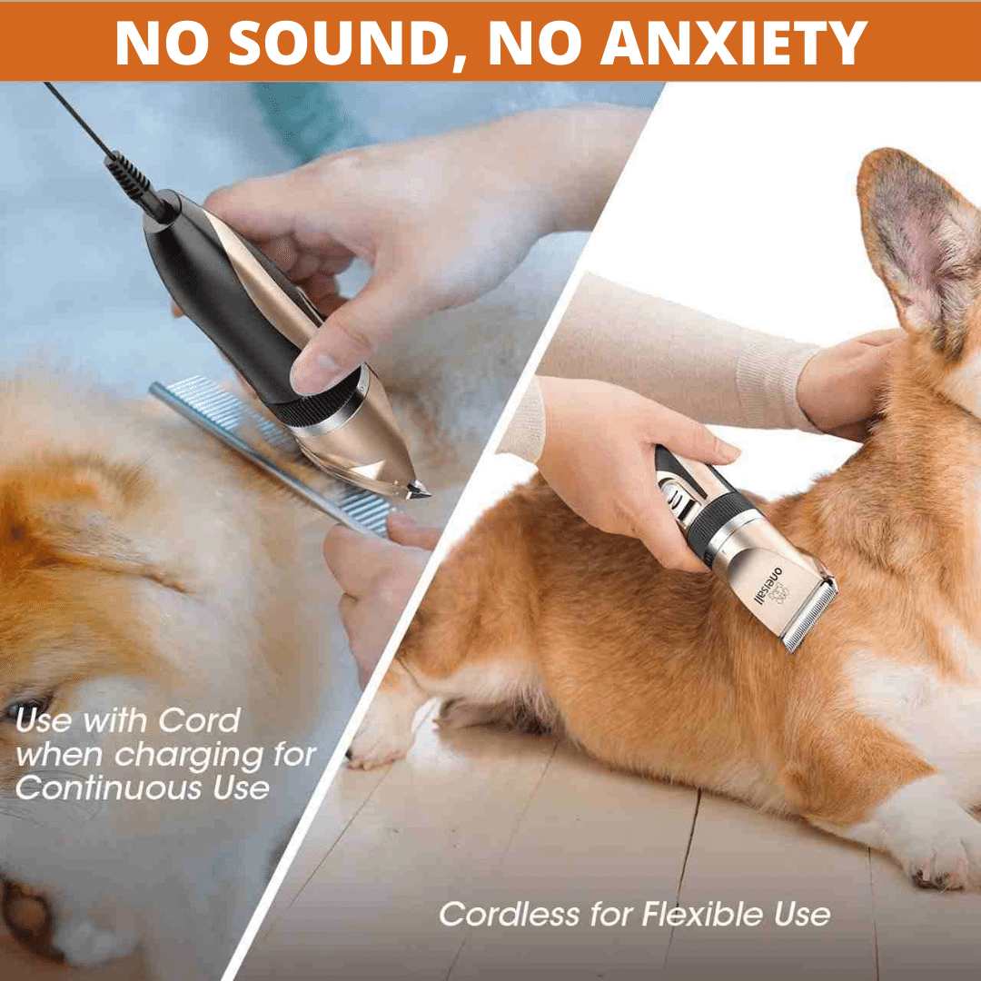 Dog Shaver Clippers Low Noise Rechargeable: Hair Clippers Set for Dogs Cats Pets