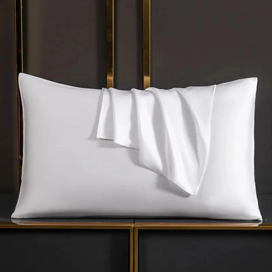 Natural 100% Mulberry Silk Pillowcase - White, Khaki, Silver, Grey & Blue