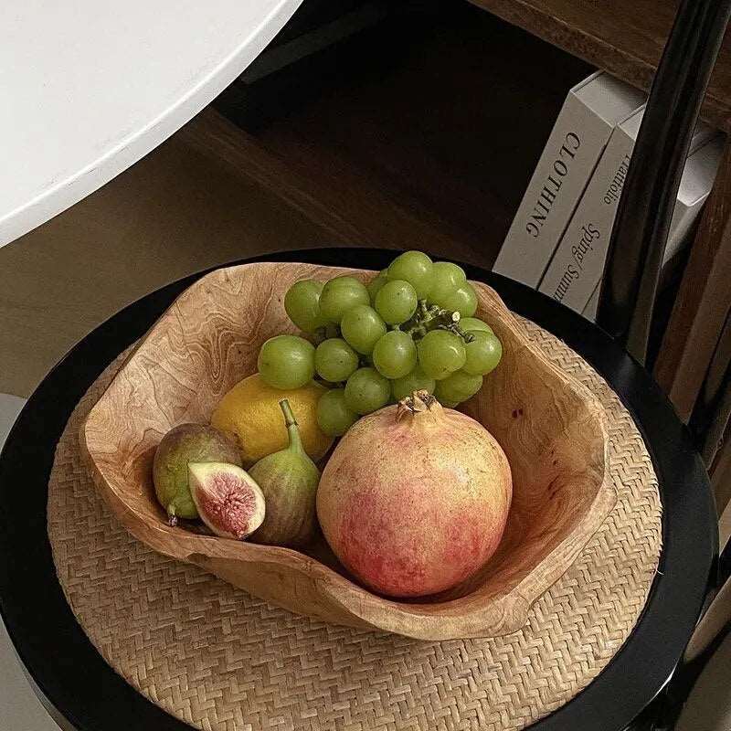 Natural Solid Wood Fruit Bowls - 2 Sizes