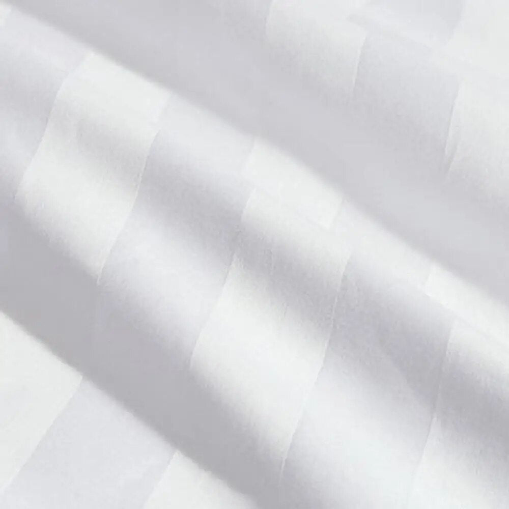 Premium White Oxford Stripe Cotton Pillowcase - 2 Sizes