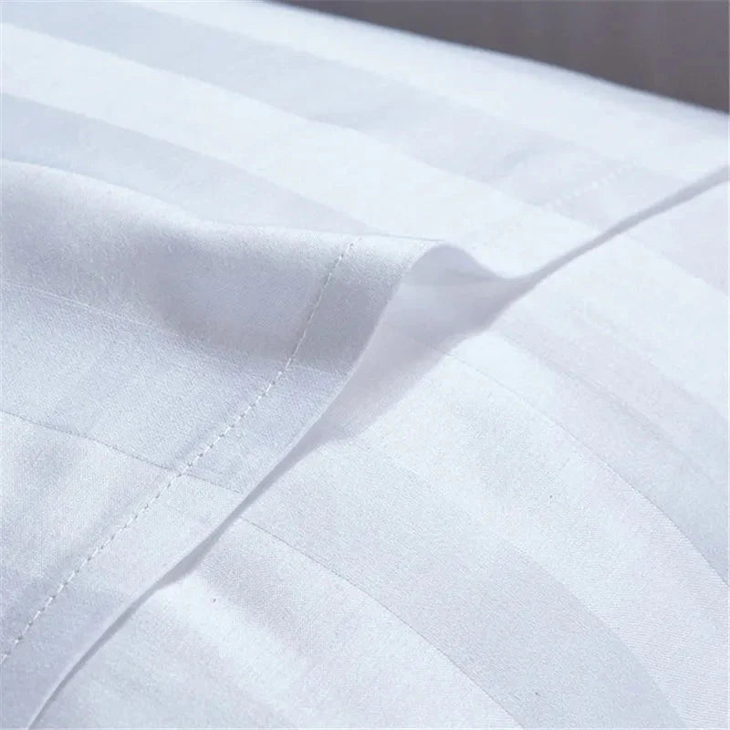Premium White Oxford Stripe Cotton Pillowcase - 2 Sizes