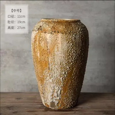 Rough Ceramic Natural Clay Pottery Vase - 2 Sizes