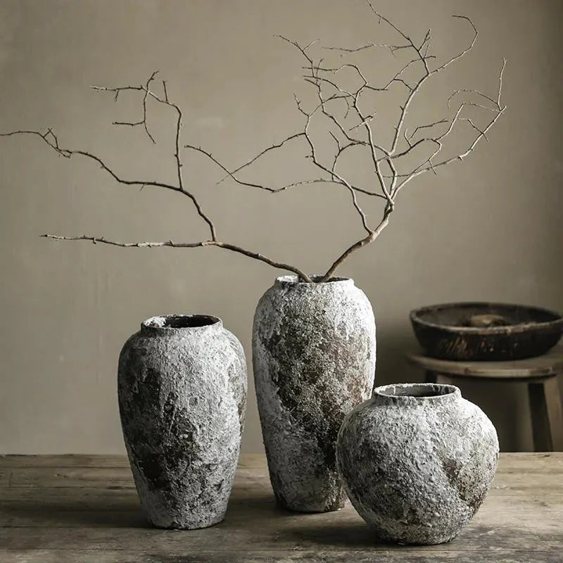 Rustic Distressed Luxury Ceramic Vase - 3 Sizes