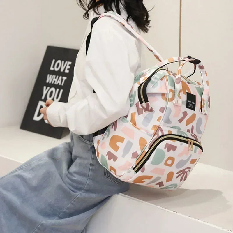 Fashion Mummy Diaper Backpack – Large Capacity Multi-Function Travel Nappy Bag for Baby Care