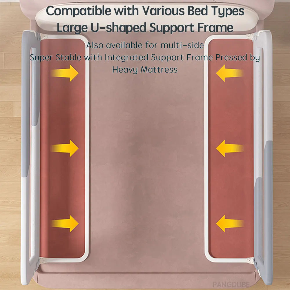 PANGDUBE Baby Safety Bed Rail – Screw-Free Installation Protective Bed Barrier Guard for Kids