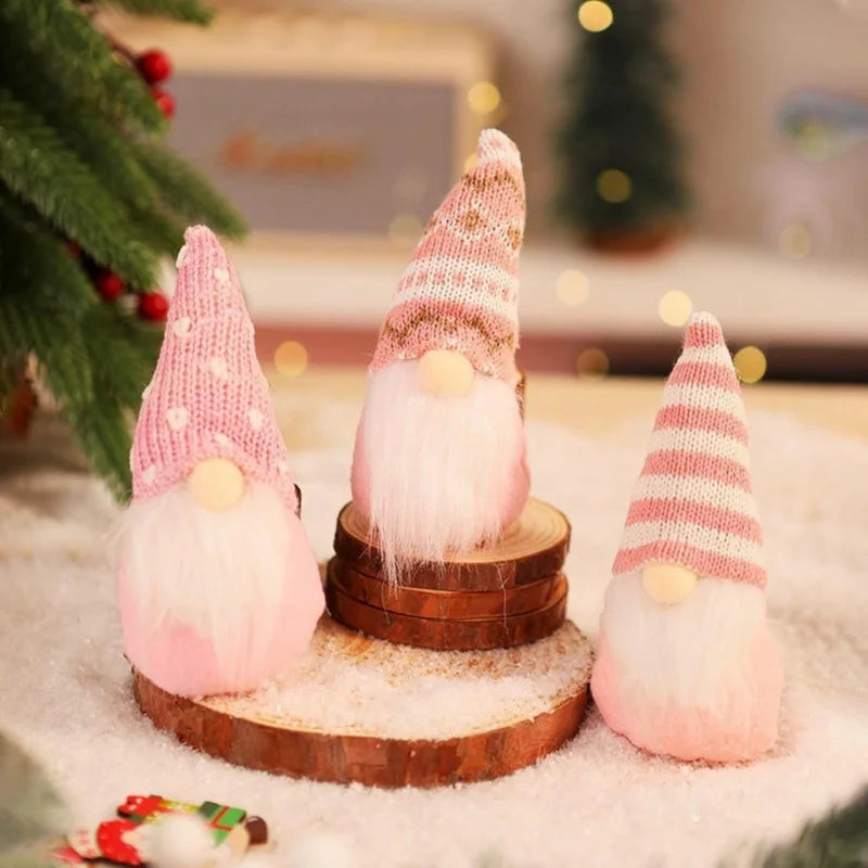 3pcs Swedish Christmas Gnome Ornaments – Handmade Plush Santa Elves Hanging Decorations for Tree & Home Décor