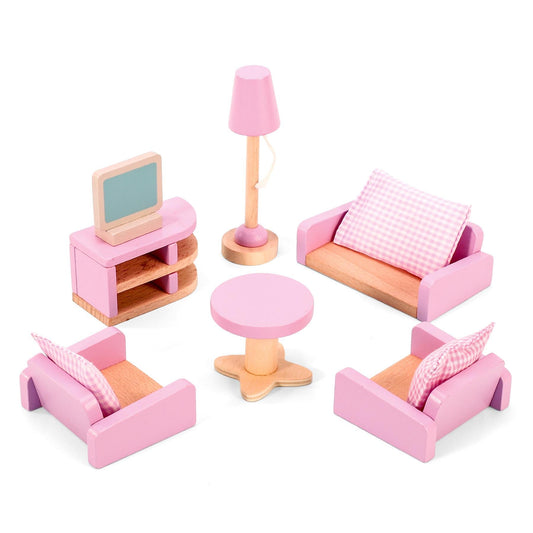 SOKA Room Playset: Enchanting Wooden Dollhouse Furniture